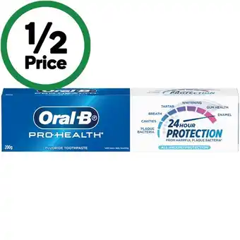 Woolworths Oral-B Pro Health Toothpaste 200g offer