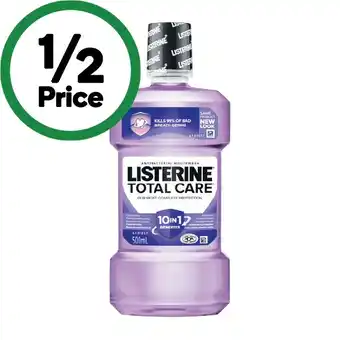 Woolworths Listerine Total Care Mouthwash 500ml offer