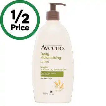 Woolworths Aveeno Daily Moisturising Body Lotion 532ml offer
