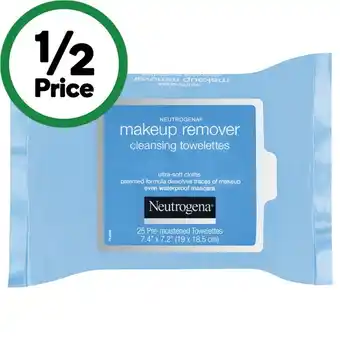 Woolworths Neutrogena Makeup Remover Cleansing Wipes Pk 25 offer