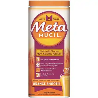 Woolworths Metamucil Fibre Powder 72 Doses 425g offer