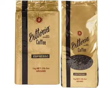 Coles Vittoria Espresso Coffee Beans or Ground 1kg offer