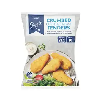 Woolworths Steggles Chicken Nuggets, Tenders or Alphabites 1 kg offer