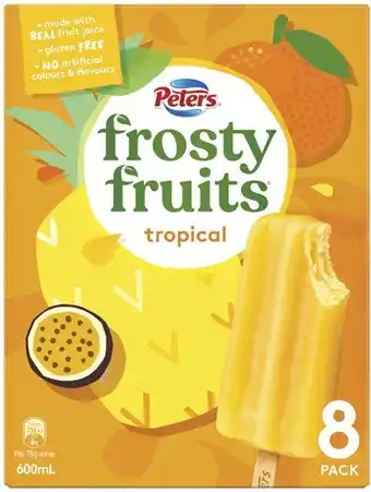 Coles Peters Frosty Fruit 420mL-600mL offer