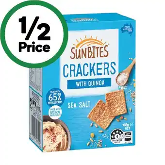 Woolworths Sunbites Crackers 105-110g offer