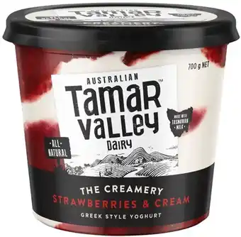 Coles Tamar Valley Dairy The Creamery Yoghurt 700g offer