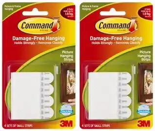 Coles Command Small Picture Hanging Strips 4 Pack offer