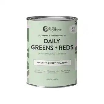 Woolworths Nutra Organics Daily Greens and Reds 150g – From the Health Food Aisle offer