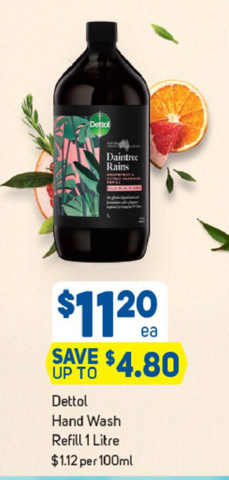 Foodland Dettol Hand Wash Refill 1 Litre offer
