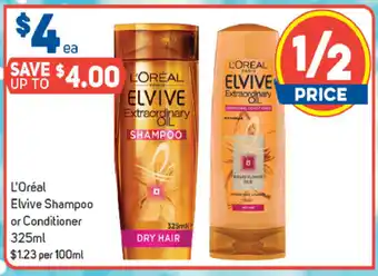 Foodland L'Oréal Elvive Shampoo or Conditioner 325ml offer