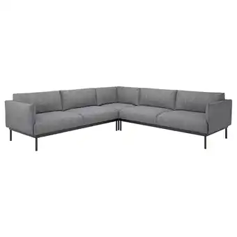 IKEA Äpplaryd Corner sofa, 4-seat, Lejde grey/black offer