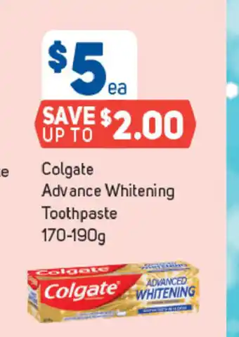 Foodland Colgate Advance Whitening Toothpaste 170-190g offer
