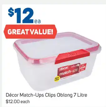 Décor Match-Ups Clips Oblong 7 Litre