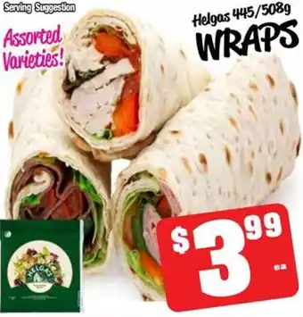 Farmer Jack's Helgas 445/508g WRAPS offer