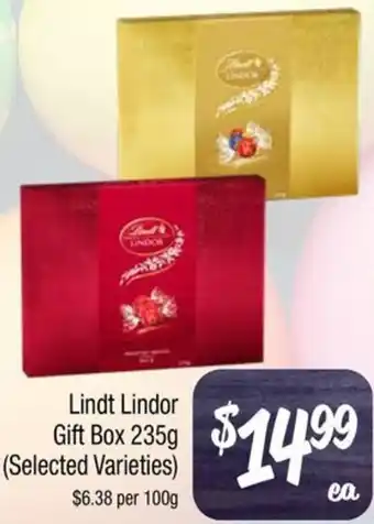 Farmer Jack's Lindt Lindor Gift Box 235g offer