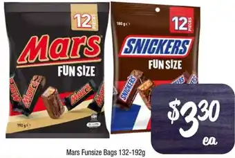 Farmer Jack's Mars Funsize Bags 132-192g offer