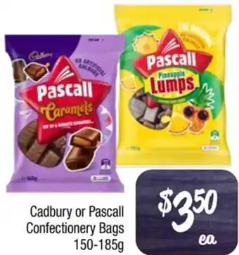 Farmer Jack's Cadbury or Pascall Confectionery Bags 150-185g offer