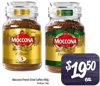 Farmer Jack's Moccona Freeze Dried Coffee 400g offer