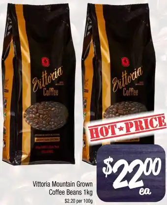 Farmer Jack's Vittoria Mountain Grown Coffee Beans 1kg offer