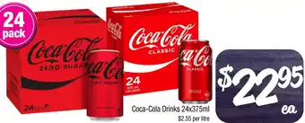 Farmer Jack's Coca-Cola Drinks 24x375ml offer