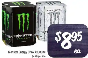 Monster Energy Drink 4x500ml