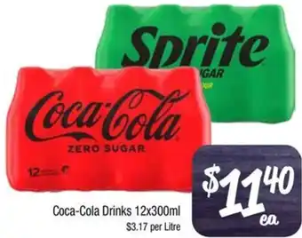 Farmer Jack's Coca-Cola Drinks 12x300ml offer