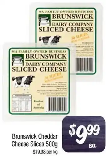 Farmer Jack's Brunswick Cheddar Cheese Slices 500g offer
