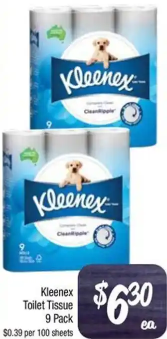 Farmer Jack's Kleenex Toilet Tissue 9 Pack offer