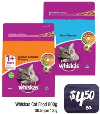 Farmer Jack's Whiskas Cat Food 800g offer