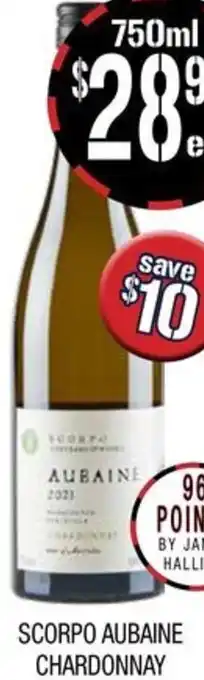 Farmer Jack's SCORPO AUBAINE CHARDONNAY offer