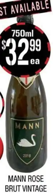 Farmer Jack's MANN ROSE BRUT VINTAGE offer