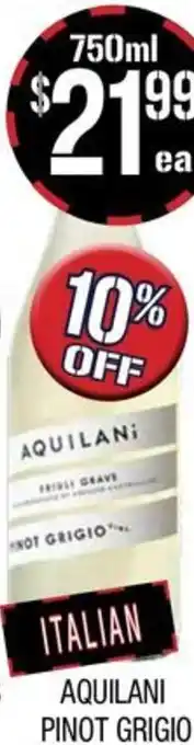 Farmer Jack's AQUILANI PINOT GRIGIO offer