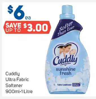 Foodland Cuddy Ultra Fabric Softener 900ml-1 Litre offer