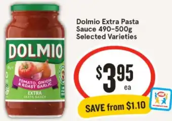 IGA Dolmio Extra Pasta Sauce 490-500g offer