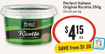 IGA Perfect Italiano Original Ricotta 250g offer