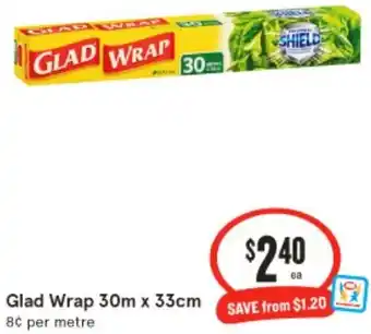 IGA Glad Wrap 30m x 33cm offer
