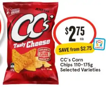 IGA CC's Corn Chips 110-175g offer