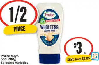 IGA Praise Mayo 335-380g offer