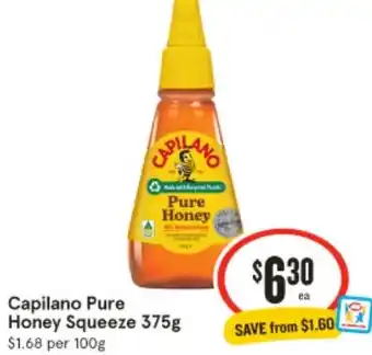 IGA Capilano Pure Honey Squeeze 375g offer