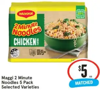 IGA Maggi 2 Minute Noodles 5 Pack offer