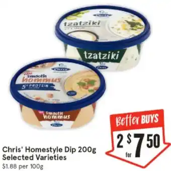IGA Chris' Homestyle Dip 200g offer