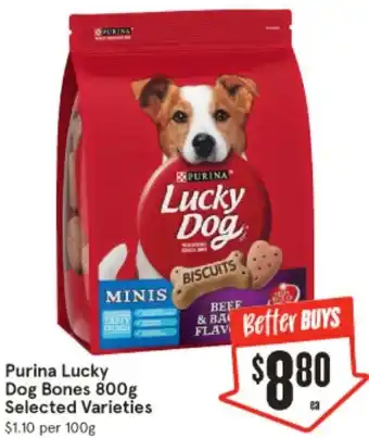 IGA Purina Lucky Dog Bones 800g offer