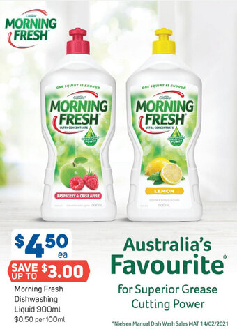 Foodland Morning Fresh Dishwashing Liquid 900ml offer