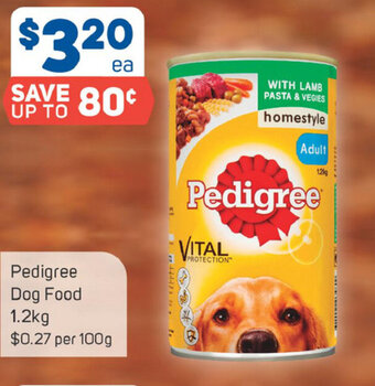 Foodland Pedigree Dog Food 1.2kg offer