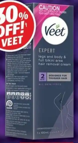 Cincotta Chemist VEET Expert Hair Removal Cream Legs Body & Bikini 100mL offer