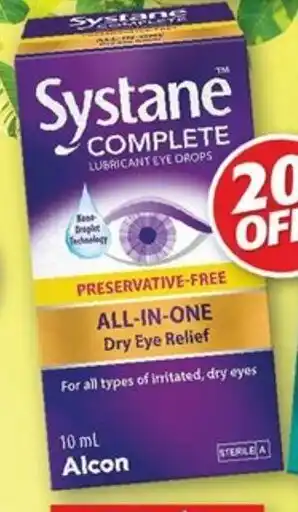 Cincotta Chemist SYSTANE Complete Lubricant Eye Drops Preservative Free 10mL offer