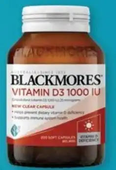 Cincotta Chemist BLACKMORES Vitamin D3 1000IU 200 Capsules offer