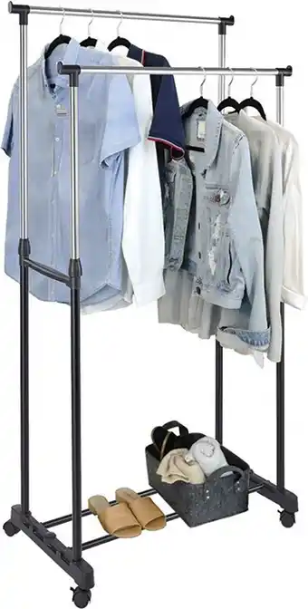 Cheap as Chips Chrome Finish Double Clothes Racks offer