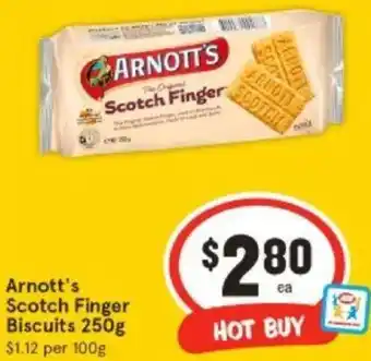 IGA Arnott's Scotch Finger Biscuits 250g offer