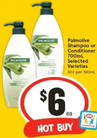 IGA Palmolive Shampoo or Conditioner 700mL offer